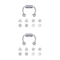 thumbnail image 1 of Guardoinrt Xiangbala Magnetic Fake Septum Nose Rings Hoop for Women Chic and Sophisticated Acrylic Silver 2Set, 1 of 6