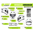 thumbnail image 4 of Casco motocicleta HAX Helmets integral Obsidian Devour White Talla M, 4 of 7