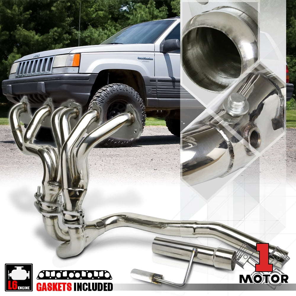Stainless Steel Exhaust Header Manifold+YPipe for 9099 Jeep Cherokee