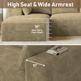 thumbnail image 4 of Wiilayok 107" Cloud Sectional Couch with L-Shape Chaise,Modern Modular Sofa with Deep Seat, Comfy Boneless Upholstered Couches for Living Room Bedroom,Camel, 4 of 10