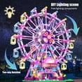thumbnail image 2 of Juego de bloques de construcción HuiNiu Ferris Wheel con guirnalda de luces, 813 unidades, 2 of 8