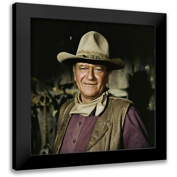 Hollywood Photo Archive 12x12 Black Modern Framed Museum Art Print Titled - John Wayne - the Cowboys
