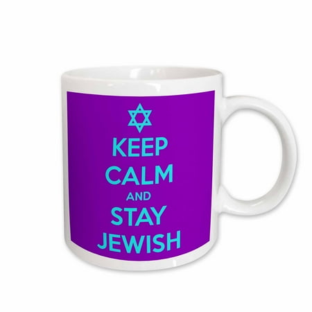 

3dRose Keep calm and stay Jewish Ceramic Mug 11-ounce