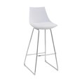 thumbnail image 3 of Wallace & Bay 30 Inch Neo White Plastic Bar Stool & Cushioned Seat (2 Pack), 3 of 5