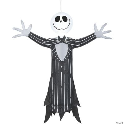 Gemmy Airblown Inflatable Hanging Jack Skellington, Black