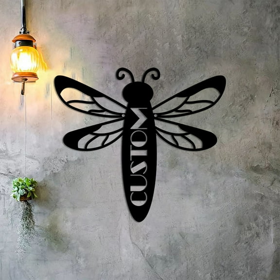 Custom Dragonfly Address Metal Sign, Vertical House Number Sign, Address Marker, Front Door Sign