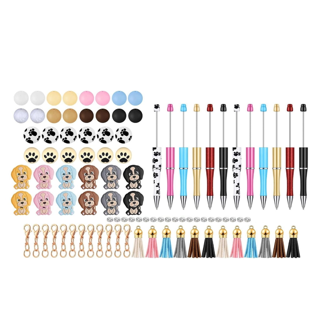 Necvior 12x DIY Pens Making Kits Beadable Pens Kits Ballpoint Pen Writing Pen