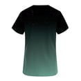 thumbnail image 5 of EGNMCR Hauts de Soins Infirmiers pour Femmes Mode Dégradé Imprimé Uniforme de Travail Manches Courtes Col en V Blouse de Travail T-shirt avec Poches, 5 of 5