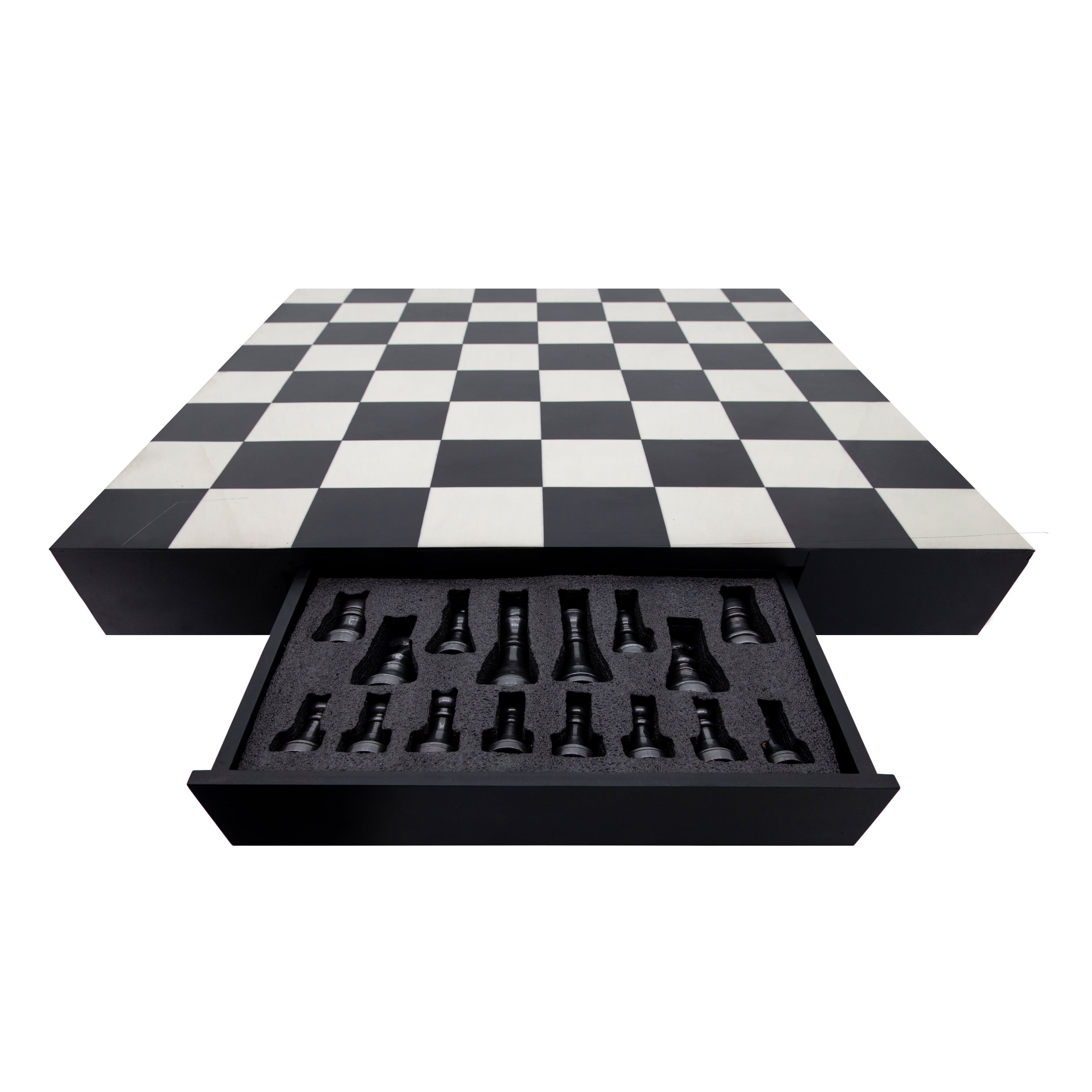 Sagebrook Home 32x32 Resin Chess Set, Black/white 