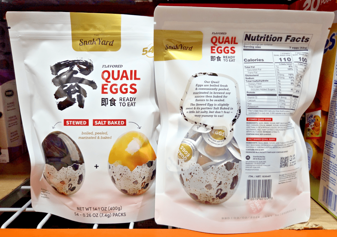 The SnakYard Ground Coffee Stewed & Salt Baked Quail Eggs 14.1oz 400g (2 Bags)