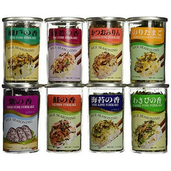 NineChef Bundle - Rice Seasoning Furikake 8 Variety Furikake Set 1 NineChef Brand Long Handle Spoon