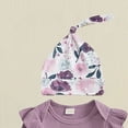 thumbnail image 7 of CAUYDY Newborn Girls Bodysuit Set Baby Girl Long Sleeved Romper Infant Fall Winter Clothing Toddler Outfit 3 6 9 12 18 24 Months Sizes 0-1 Months,Purple, 7 of 7