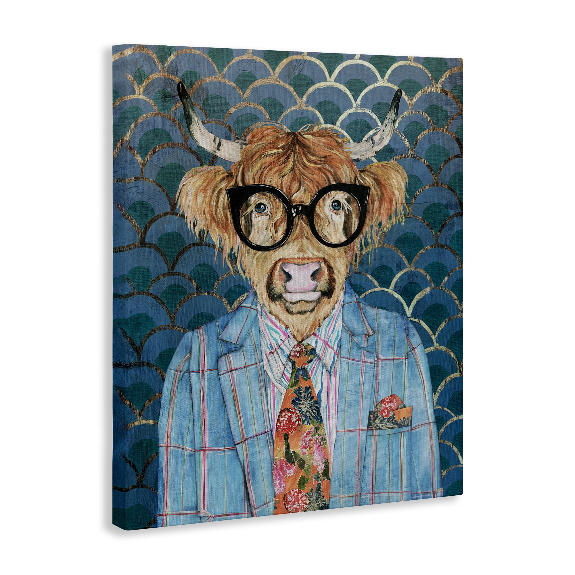 Stupell Industries Cool Highlander Portrait Canvas Wall Art, design by Svetlana Aleynikova