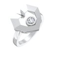 thumbnail image 2 of ARAIYA FINE JEWELRY 10K White Gold Round Shape Lab Grown Diamond Solitaire Ring Size 9 (1/4 Cttw, D-F Color, VS1 Clarity), 2 of 8