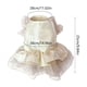 thumbnail image 3 of Vestido de novia para perros pequeños y medianos – Conjunto de fiesta • Visera ligera primavera-verano • Beige rojo negro • Ropa formal transpirable para mascotas • Fácil de poner y quitar • 25cm, 3 of 6