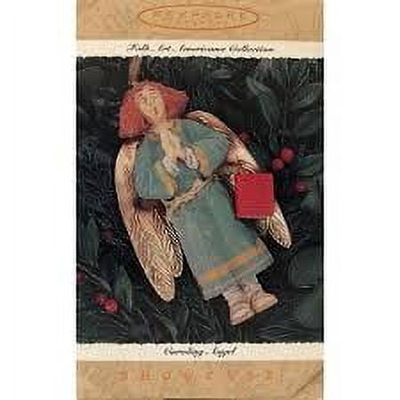 Hallmark Keepsake Ornament Caroling Angel Folk Art Americana Collection 1996