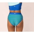 thumbnail image 3 of Nani Swimwear Women's Zoe Retro Swim Bottoms - Blue/Green Stripe - (Medium), 3 of 3