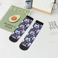 thumbnail image 7 of Fuzoiu cool Skull flower Print Adult Socks, Crew Moisture-wicking Socks, Unisex Cushion Crew Socks,Casual Sports Ankle Socks, 7 of 7