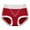 Red, variant on Diufon Women's Cotton Underwear High Waist Full Coverage Hipster Panties Soft Breathable Floral Pattern Briefs