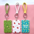 thumbnail image 4 of Juego de tarjetas con forma de fruta creativa, aguacate y fresa, juego de tarjetas con dibujos animados de personalidad para autobús, etiqueta de equipaje, tarjeta de comida para estudiantes, 4 of 6
