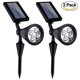 thumbnail image 1 of Luz solar del paisaje del proyector 2pcs, 4 luces solares llevadas del jardín, 1 of 4