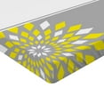thumbnail image 2 of Ambesonne Geometric Fitted Sheet, Border with Flowers, Queen Size, Pale Grey Marigold, 2 of 3