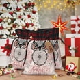 thumbnail image 6 of Rocae Dreamcatcher With Owl Print Christmas Drawstring Linen Gift Bag with Drawstrings Treat Bag Goody Present Bags for Christmas Party Favor, 6 of 8
