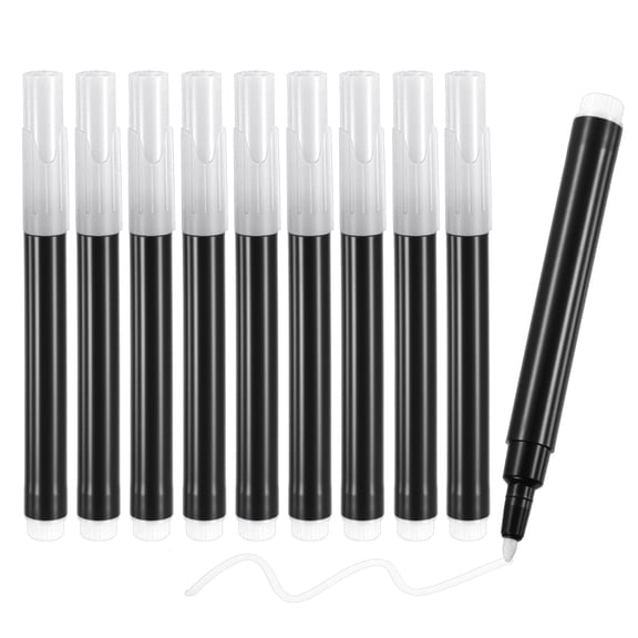 Uxcell 10 Pack Dry Erase Markers Pens, Watercolor Fine Tip Marker, Wet Erase Whiteboard Markers for Paper Drawing Art Supplies Office Home, White