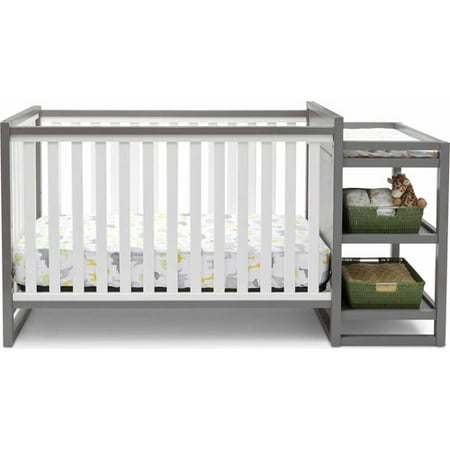 Delta Children Urban 4-in-1 Convertible Crib White gray