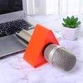 thumbnail image 3 of MasteelfCA 2Pcs Portable ABS Injection Molding Triangle Shaped Interview Mic Microphone Logo Flag Station Logo(Orange), 3 of 7