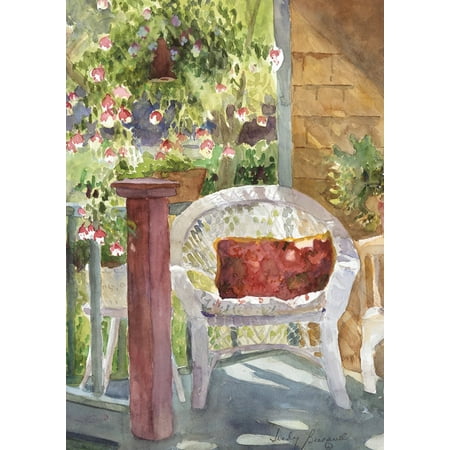 UPC 017917030334 product image for Toland Home Garden Watercolor Wicker Flower Porch Flag Double Sided 12x18 Inch | upcitemdb.com