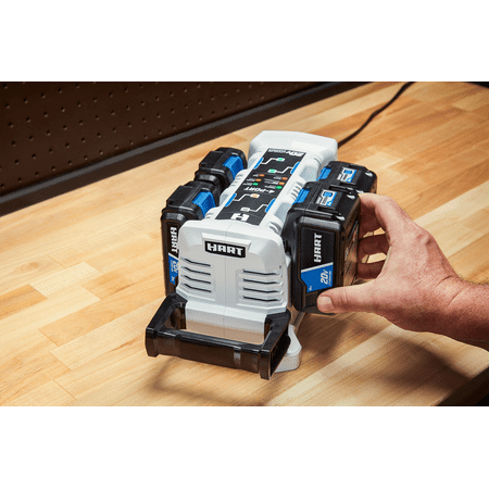 HART 20-Volt Lithium-Ion 4-Port Fast Charger (Batteries Not Included)