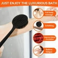 thumbnail image 7 of SUWU Silicone Back Scrubber for Shower Bath Body Brush with Long Handle, BPA-Free, Hypoallergenic, Eco-Friendly for All Skin Back Cleaning Wash for Men Women(Black), 7 of 7