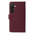 thumbnail image 4 of SaniMore for Samsung Galaxy S24 Wallet Case, Detachable Strong Magnetic PU Leather Flip Cover PU Leather Magnetic Shell Card Slots Cash Pocket Wristlet Strap Full Body Protective Stand Shell, Winered, 4 of 12