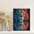 thumbnail image 2 of Qisvanset Colorful Lion Reflection Canvas Wall Art Print 15.75x11.81 Inches, 2 of 8