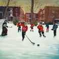 thumbnail image 3 of Atelier B Art Studio 20x20 Black Modern Framed Museum Art Print Titled - YOUNG HOCKEY PLAYERS, 3 of 5