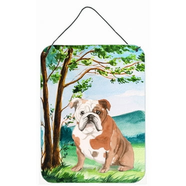 Under the Tree English Bulldog Wall or Door Hanging Prints