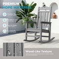 thumbnail image 5 of Oversized HDPE Outdoor Rocking Chair, All-Weather High Back Porch Rocker, Gray, 5 of 8