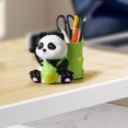 thumbnail image 1 of Portalápices de Panda, decoración del hogar de dibujos animados, escultura de Panda, regalo, organizador de escritorio, portalápices para escritorio, Verde, 1 of 10