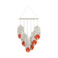 thumbnail image 3 of Tapiz colgante de pared, borlas boho colgantes de pared, decoración moderna y bohemia, decoración boho, decoración de pared de tapiz tejido para el te naranja Macarena tapiz tejido, 3 of 7