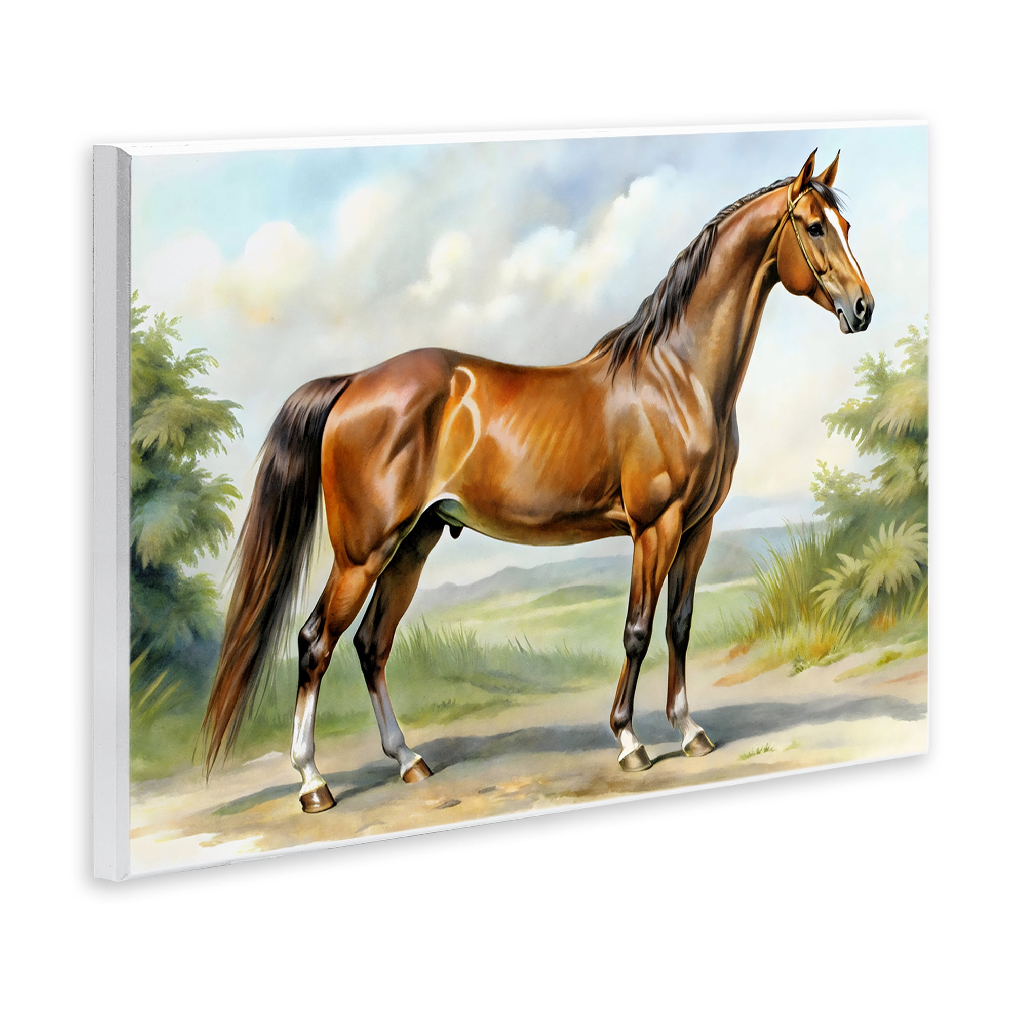 Stupell Industries Majestic Horse in Pastoral Landscape Wall Plaque Art, design by Creative Studio