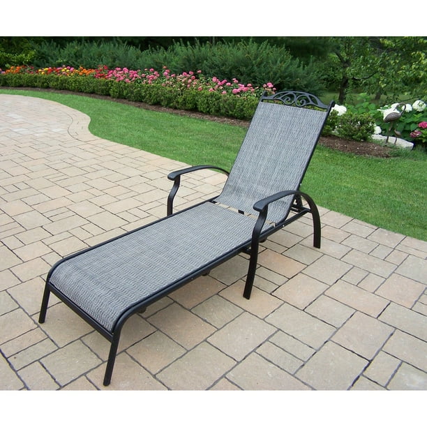 Oakland Living Cascade Aluminum Foldable Outdoor Chaise Lounge Walmart Com Walmart Com