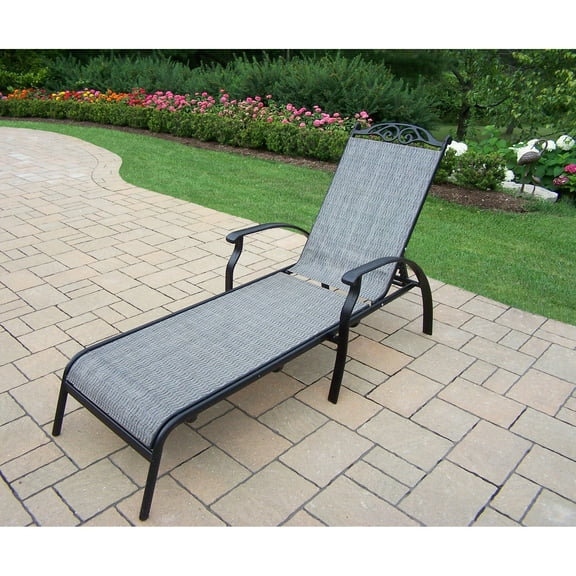 Oakland Living Cascade Aluminum Foldable Outdoor Chaise Lounge