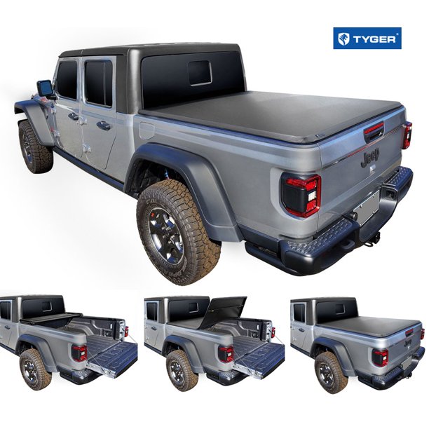 Tyger Auto T3 Soft Tri Fold Truck Bed Tonneau Cover For 2020 Jeep Gladiator Jt Without Rail System Tg Bc3j1060 Walmart Com Walmart Com