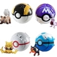 thumbnail image 1 of Pokemon Ball Pokeball Anime Figure, Pikachu, SLaura tle, Pocket Monster Variant, Elf Ball Toy, Action Model GiftB 4 piezas zhangyuxiang unisex, 1 of 2