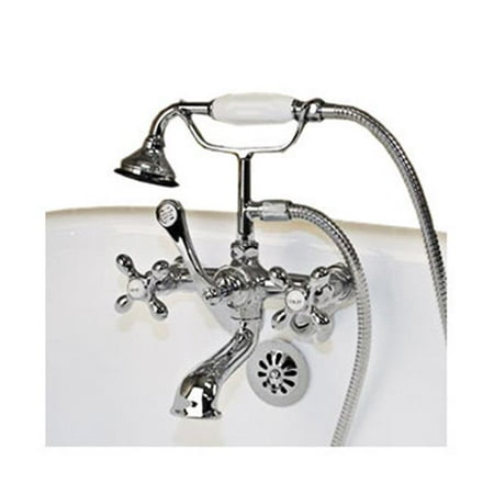 Clawfoot Tub Plumbing - Cambridge Plumbing CAM463W-BN Clawfoot Tub Wall Mount British Telephone Faucet, Brushed Nickel