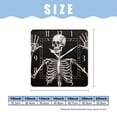 thumbnail image 2 of 12 Inch Wall Clock Battery Operated Square Clock Decorative for Office, Kitchen, Outdoor, Living Room，Funny Skull Dahlia Day of The Dead Design, 2 of 4