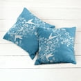 thumbnail image 6 of Ambesonne Blue Throw Pillow Cover 2 Pack, Flowers Flying Doves, 20", Blue White, 6 of 7