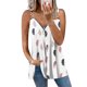 thumbnail image 3 of Gibobby Top informal con estampado de hojas para mujer, camisa con cremallera, chaleco sin mangas calado suelto, blusa elegante(Blanco,M), 3 of 4