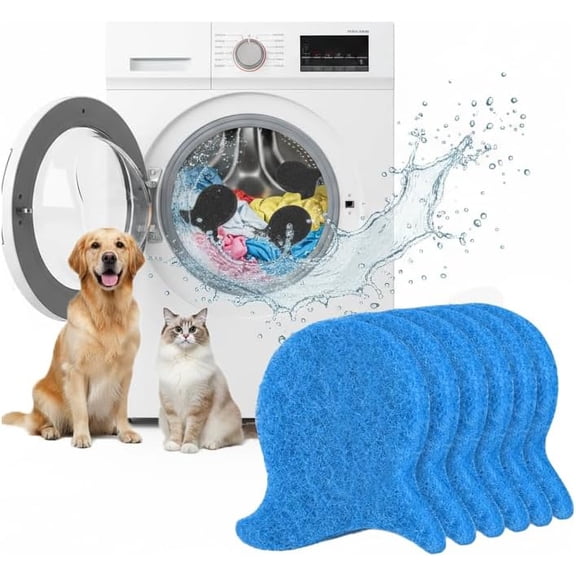 Laundry Fish Pet Hair Remover, 6 Pack Reusable Catcher for Washer & Dryer